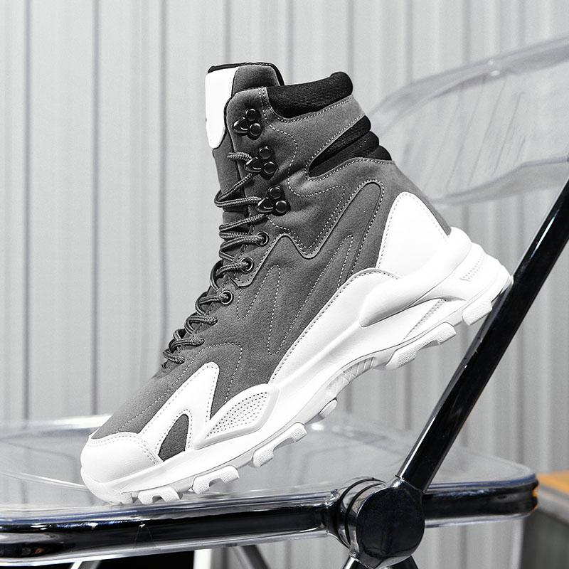 2024 Spring Man Casual Shoes Fashion Comfortable Breathable High Top Sneakers For Men Outdoor Non Slip Mens Ankle Boots Platform