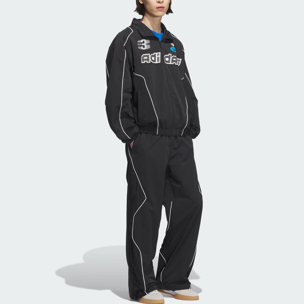 Adidas Оригинальные Ss25 Rac Wv Tp M модные универсальные свободные спортивные длинные брюки мужские низы черного цвета JM8039