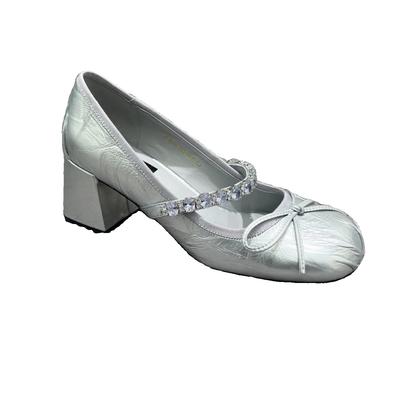 Мода 2024 весна осень туфли Мэри Джейн модные туфли-лодочки с мелким круглым носком на среднем каблуке женские элегантные уличные туфли