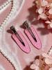 DIOR 2 Pcs Pink Transparent Logo Hair Clips Metal Alligator Barrettes Fashion Women Bangs Hair Accessories Daily Decor
