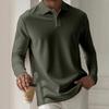 Men's Sweatshirts Spring/Autumn Polo Shirts Textured Men's Sports Polo Shirts