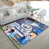 Manchester City Customizable Name Area Rug Perfect for Game Room Decorate room Balcony Entryway Anti-slip Rug Anime Office Decor