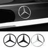 FFYE5 90mm ABS Chrome Black Logo Mercedes Emblem Rear Star Badge For Mercedes Benz W203 W206 W212 X253 W167 W166 W247 GLC GLE