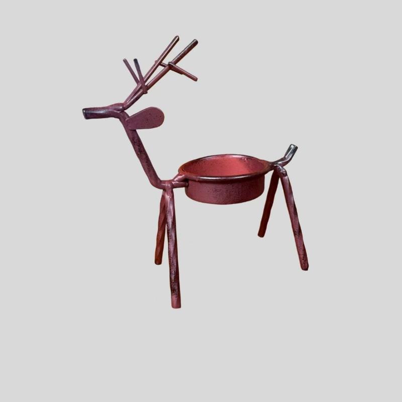 Изысканный железный подсвечник Декорация Дизайн Рождественского Оленя Прочный Домашний Декор для Хэллоуина И Праздничного Сезона