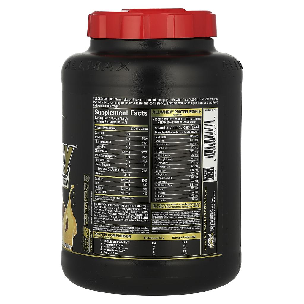 Gold Allwhey®, Premium Whey Protein, Chocolate Peanut Butter Flavor, 2.27Kg (5Lbs)