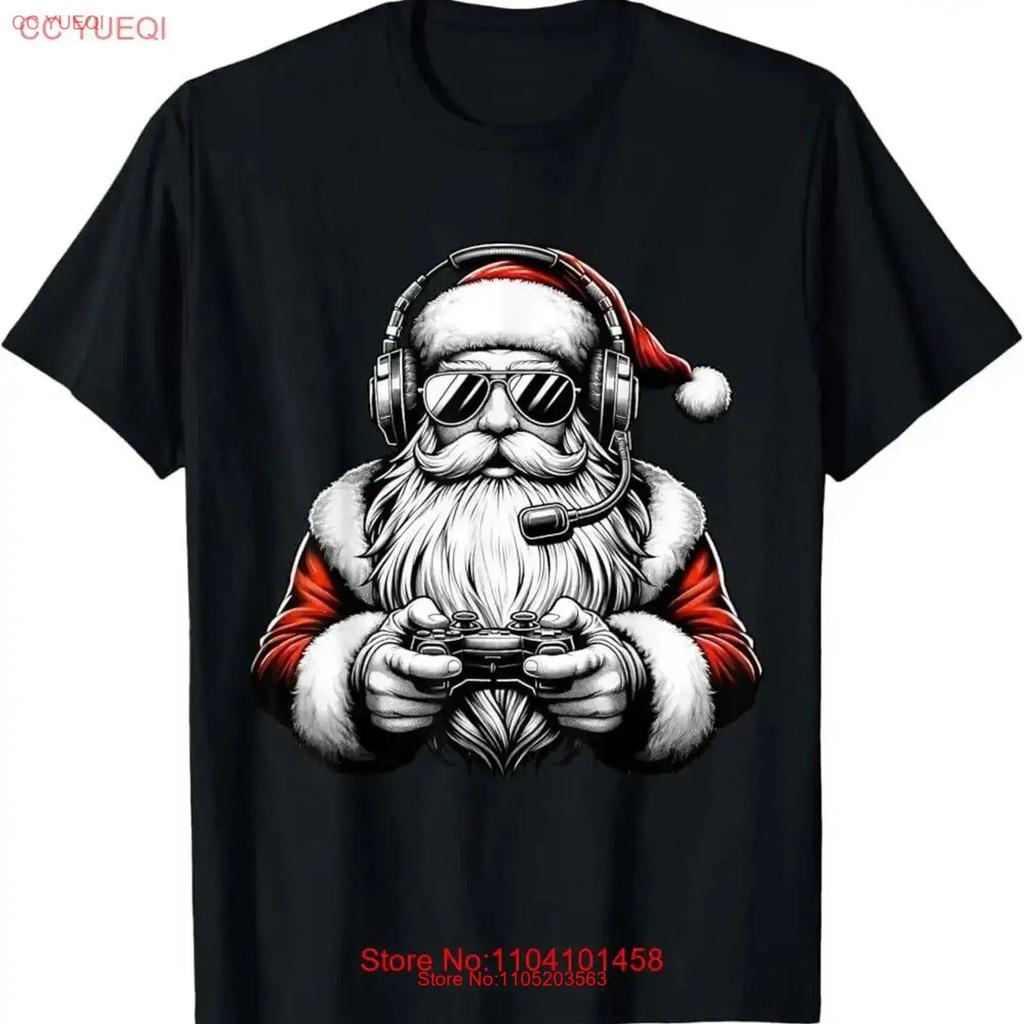 Christmas Gamer Boys Video Game Santa Xmas T Shirt Vintage Streetwear Breathable Top For Everyday Wear Slightly
