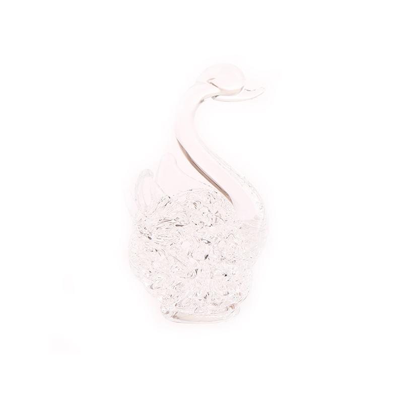 1 шт. статуэтка лебедя, стеклянное украшение в виде животного, фигурки лебедя, украшение для домашнего стола, миниатюрный креативный подарок