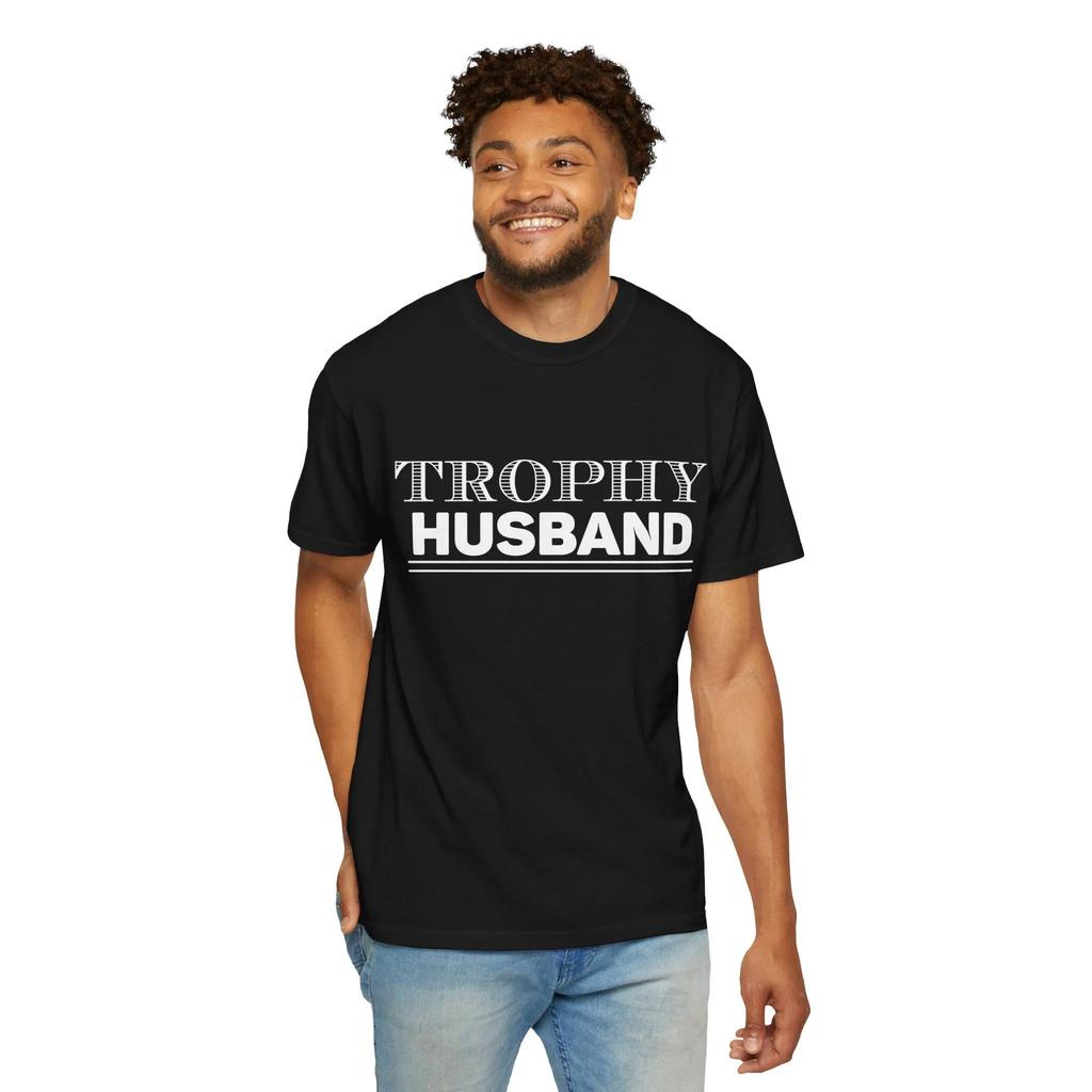 Spring And Summer Unisexs Fashion Trend Highquality Casual And Comfortable Trophy Husband Tshirt Garunisextdyed Casual Tee