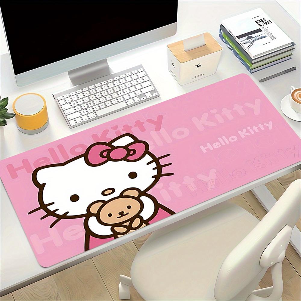 Hello Kitty, Teddy Bear Themed XXL Mouse Pad - Non-slip Rubber Desk Mat for Gaming and Office Use, Multi-Function Keyboard and Mouse Pad, Id