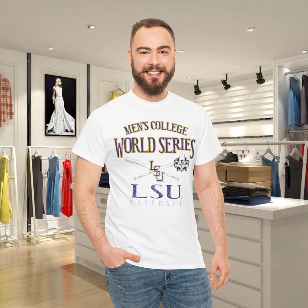 LSU Tigers MCWS 2025 Baseball Vintage White T- Shirt