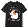 Just A Girl Who Loves Guinea Pigs T Shirt Kawaii Pets Lover Gift Graphic Tshirts Unisex Unisex Cartoon Couple Streetwear Ropa Mujer