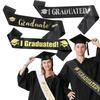 5pcs Satin Graduation Sash Belts Elegant Bachelor Sash Congratulations Straps Graduation Season