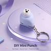 with Keychain Mini Stamp Punch Mini Paper Crafting Tool Stationery Stamp Hole Puncher  Scrapbooking