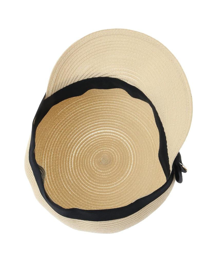 [Maison de Fleur] Кепка газетчика из грогреновой ленты для женщин, коричневый