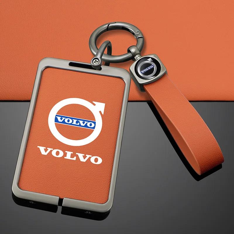 Hub Caps Car Smart NFC Card Key Case Cover Key Bag Shell Holder Protector Fob For Volvo EM90 EX30 2024 Polestar Auto Interior Ac
