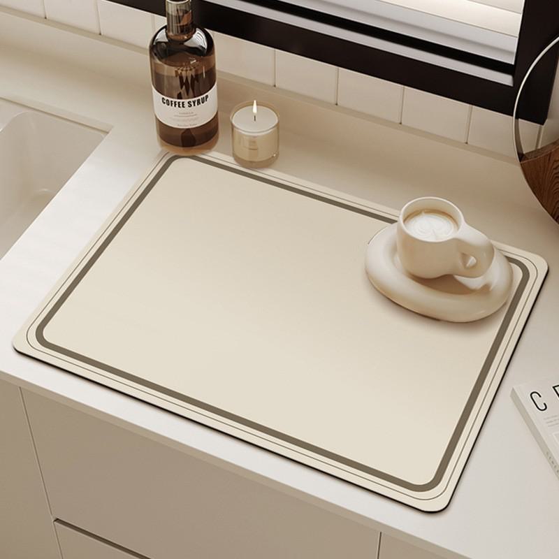 Absorbent Non-Slip Kitchen Drain Mat - Quick-Drying Coaster