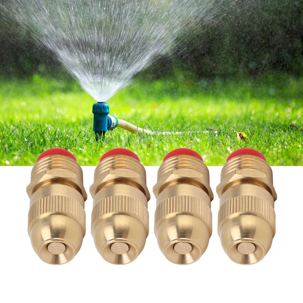 5PCS G1/2 Male Thread Misting Nozzle Gold Irrigation Nozzle Water Spray Head  Garden Irrigation