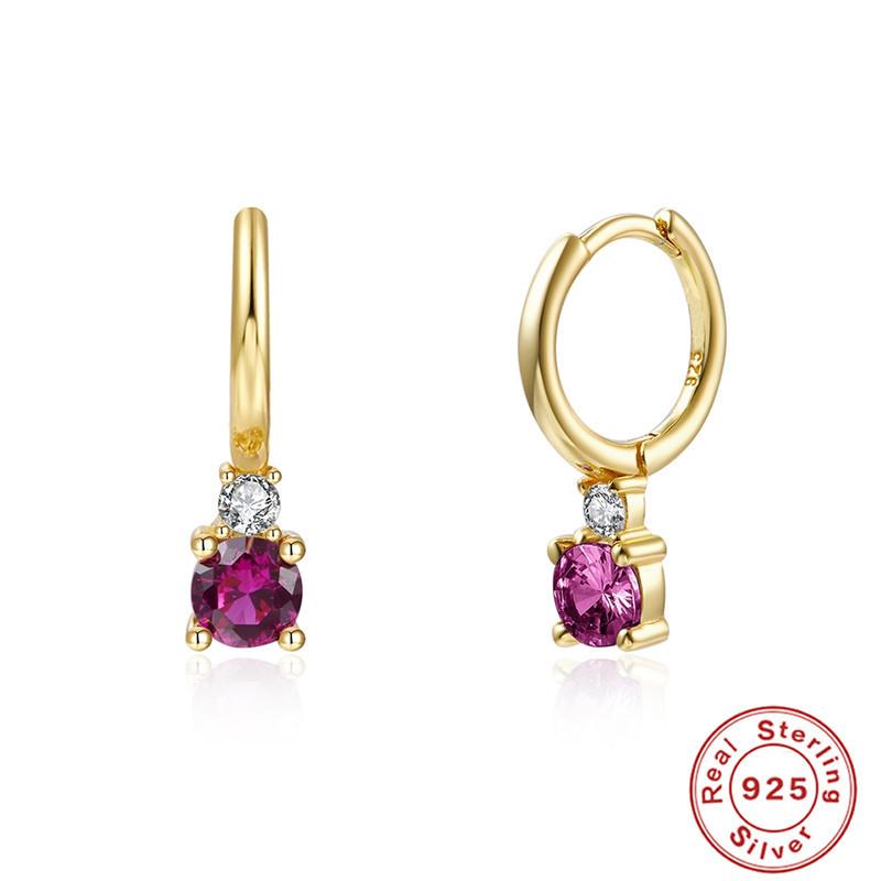 Серьги Light Luxury S925 Lip Print Geometric Four Diamond Celi French Ear Buckle Color Zircon Women's Ear Buckle