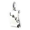 Altesse [L0127] - Silver Pendant 'Love' Parchment (rhodium-plated) - 11x14 Mm