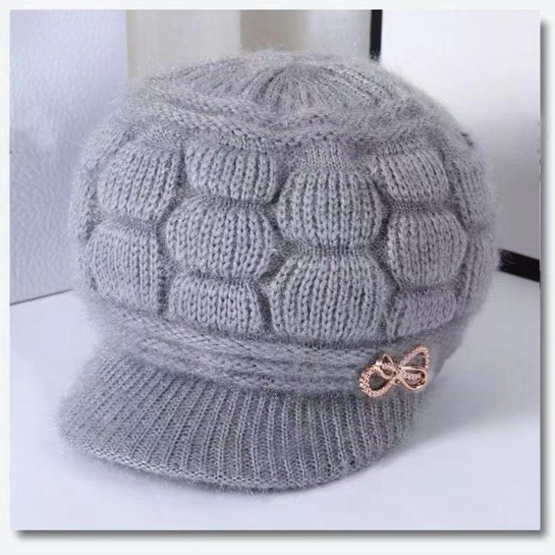 Женская вязаная шапка-бини, утолщенная зимняя шапка, дышащая теплая вязаная шапка для отдыха на открытом воздухе, модный женский аксессуар
