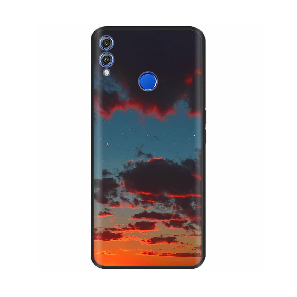 Для Honor 8X Чехол Мягкий Жидкий Силикон Полное Покрытие Чехол для Телефона Для Huawei Honor 8X Чехлы Honor8X Милый Панда Задняя Крышка Fundas