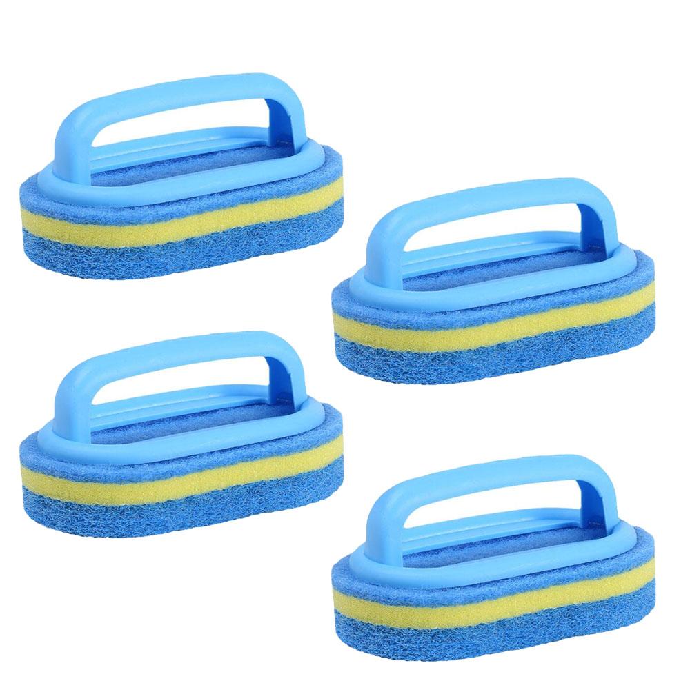 Sponge Cleaning Brush With Handle Thickened Scrub For Bathtub Kitchen Tile Household Stain Removal Clean Tools