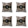 Polyester Pillow Case Decorative Leopard Print Home Furnishing 26 English Letter Printed Pillow Case