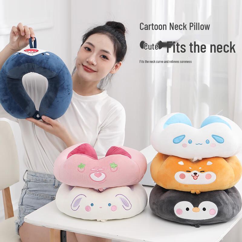Miling Cartoon Blue Shark U-shaped Neck Pillow