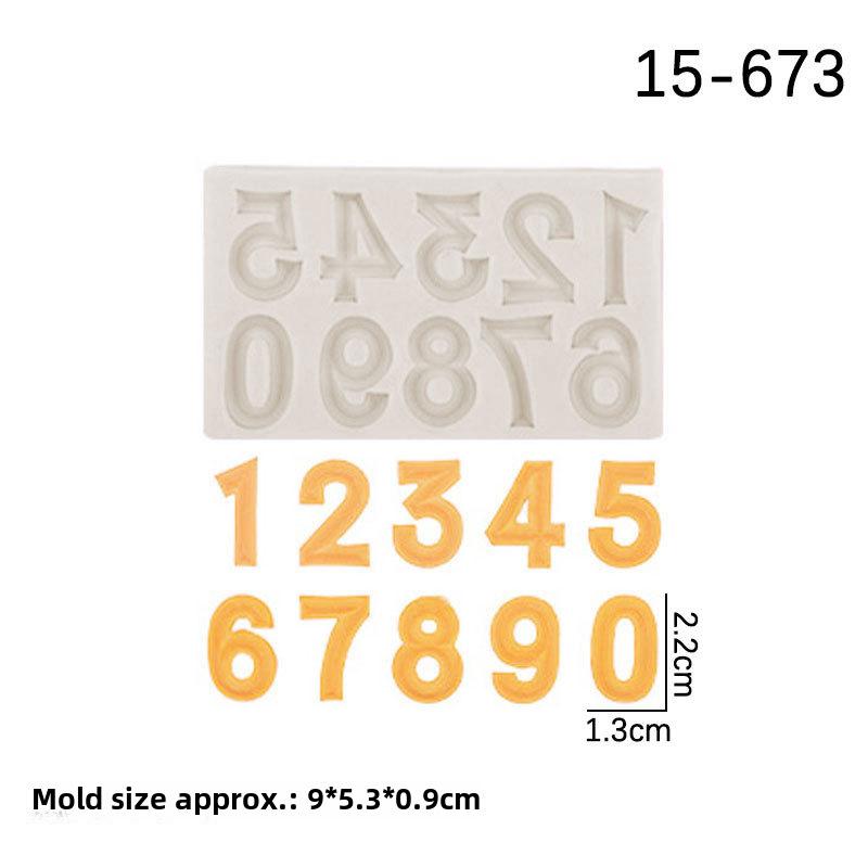 Cross-Border Alphanumeric Silicone Mold for Fondant, Chocolate, or Clay Cake Decoration