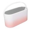 Makeup Case Pink Gradient Portable Large Capacity Foldable Rotating LED Light Makeup Storage Box With Makeup Mirror