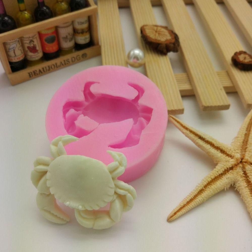 2pcs Crab Shape Kitchen Baking Decoration Tools Silicone Cake Decorating  Party, Wedding, Gifts