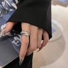Серебряный цвет геометрические обмотки открытые кольца для женщин мужчин Y2K изысканные блестящие индивидуальные кольца на палец ювелирные изделия подарок на вечеринку