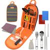 BBQ Set Camping Cookware Outdoor Glamping Cookware Set Knife Cutling Board Cutlery Set Disaster Prevention Evacuation Goods Nda-style 17-piece