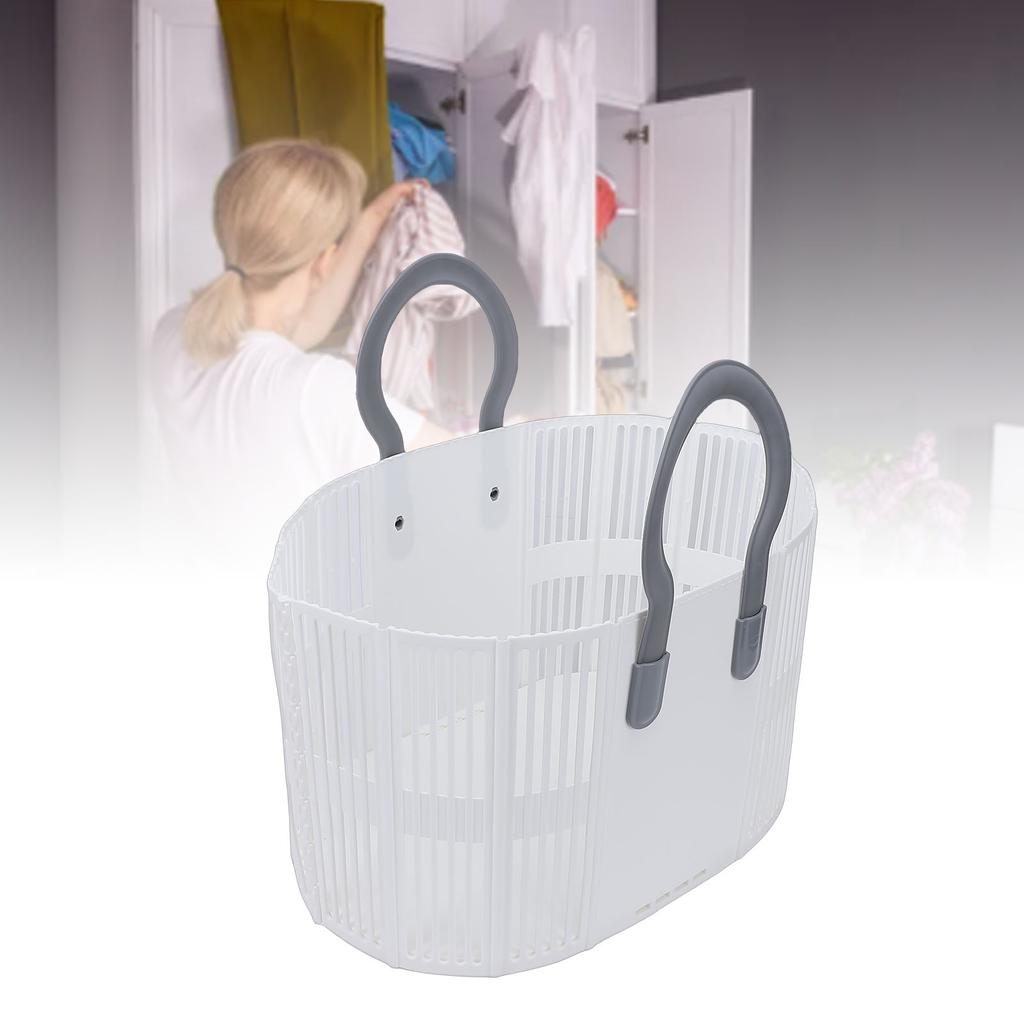 Foldable Laundry Basket Large Capacity Clothes Hamper with Handles Hollow Multipurpose Storage   for Bathroom Laundry Room Home