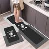 1/2PCS Modern Kitchen Floor Mat Crystal Velvet Non-Slip Kitchen Balcony Long Strip Carpet Home Decoration Door Mat