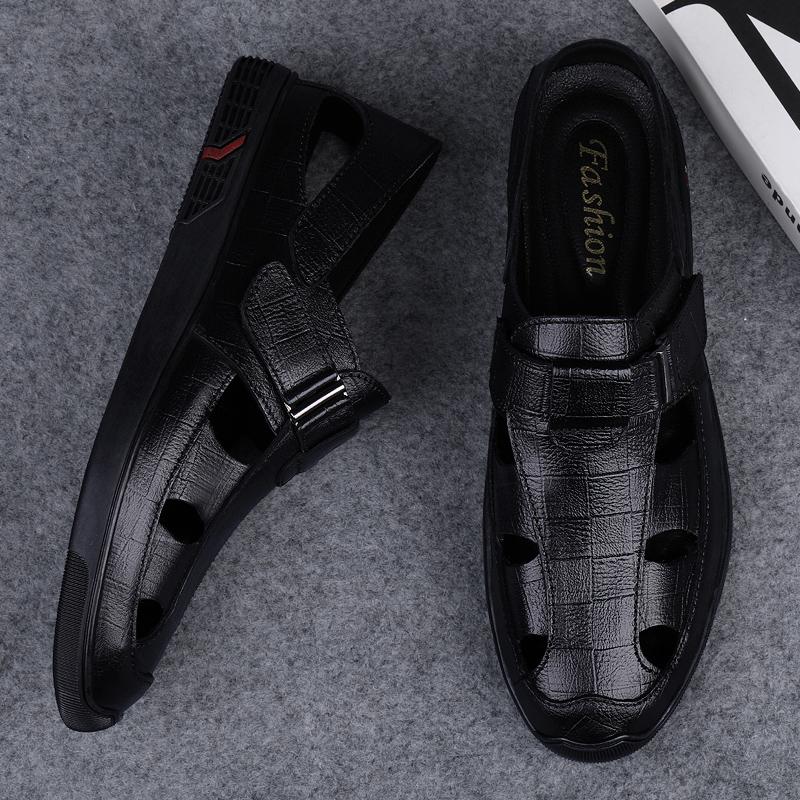 Роскошные брендовые мужские сандалии из натуральной кожи, мокасины, мужские деловые модельные сандалии в итальянском стиле, кожаная обувь ручной работы, мужские сандалии