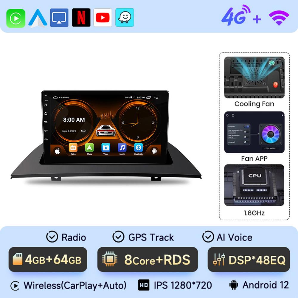 Автомобильное радио JIUYIN для BMW X3 E83 2003-2011, беспроводное CarPlay, Android Auto, мультимедийная система с интеллектуальным экраном, дисплей 2din