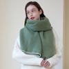 Autumn and Winter Homemade Designer Solid Color Versatile High-end Locking Edge Thickened Warm Scarf Scarf