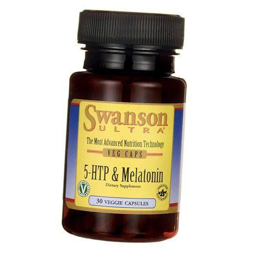 Гидрокситриптофан и Мелатонин, 5-HTP & Melatonin, Swanson 30капс (72280003)