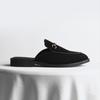 Pascologen MS2559-BKS Лоферы Horsebit Kyle Black Suede-MS2559-BKS