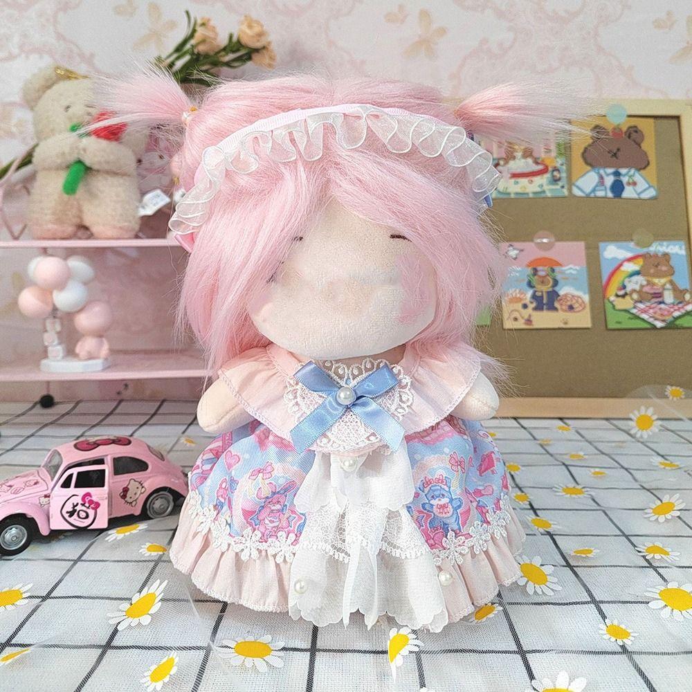 Cotton Stuffed Lolita Style 20CM Doll Clothes Rabbit Ear Idol Dolls Accessories Princess Dress