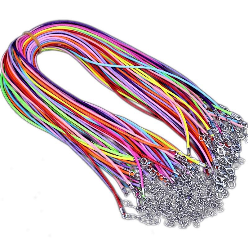 Черный кожаный шнурок для ожерелья с застежкой-лобстером - DIY аксессуар для ювелирных изделий