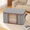 Visible Large Capacity Storage Box Portable Household Clothes Organizer With Handles Foldable Dustproof Quilt Zipper Container