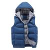 Mens Jacket Sleeveless Veste Homme Winter Fashion Casual Coats Male Hooded Cotton -Padded