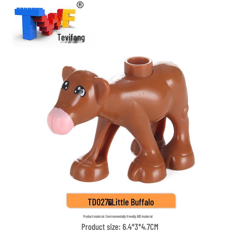 Крупные строительные блоки из частиц: Совместимые Игрушки для Обучения Животным Фермы Прерии Океана для Детей