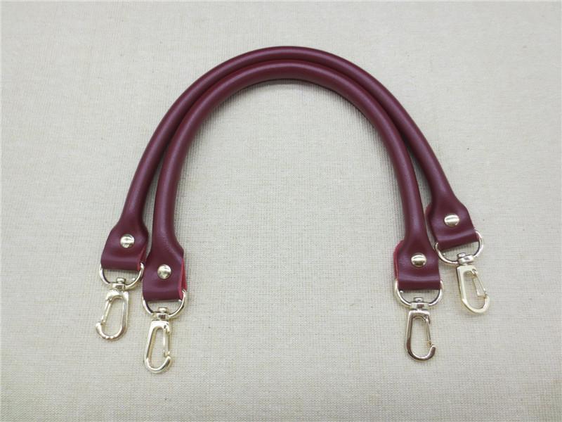 2 шт. Кожаный ремешок для женской сумки Однотонный Замена DIY Портабельный ремень Металлическая пряжка Аксессуары для сумки Ручки для ручной сумки 40 см