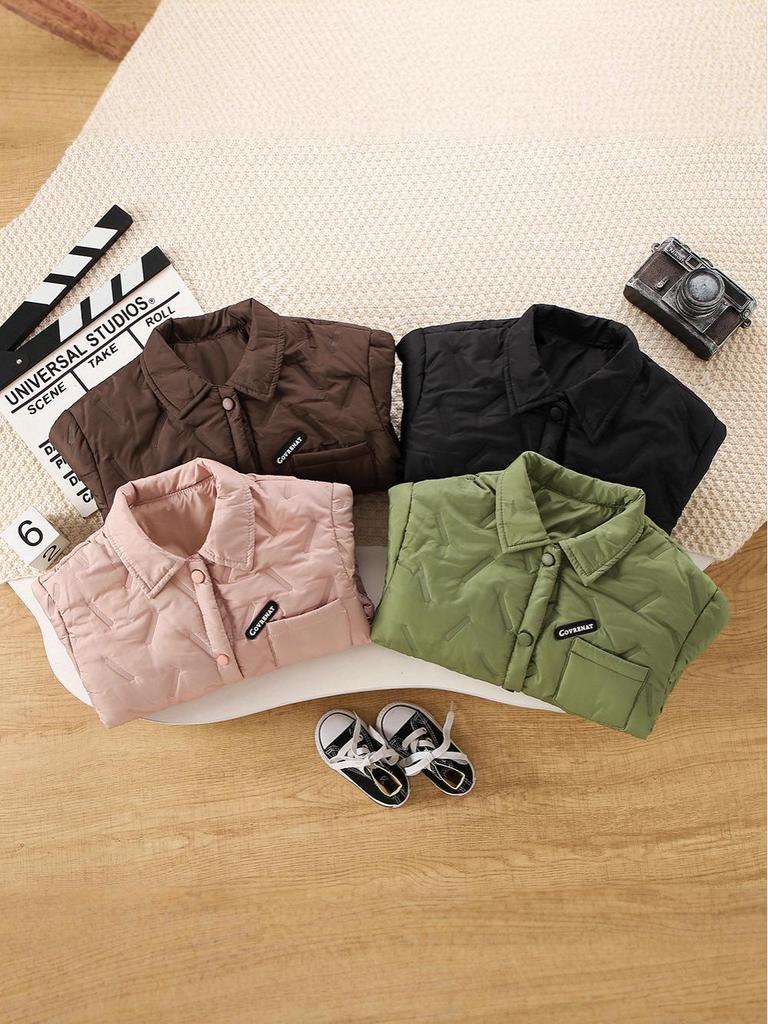 Детская теплая куртка с толстой хлопковой подкладкой для осени/зимы - Теплая школьная форма