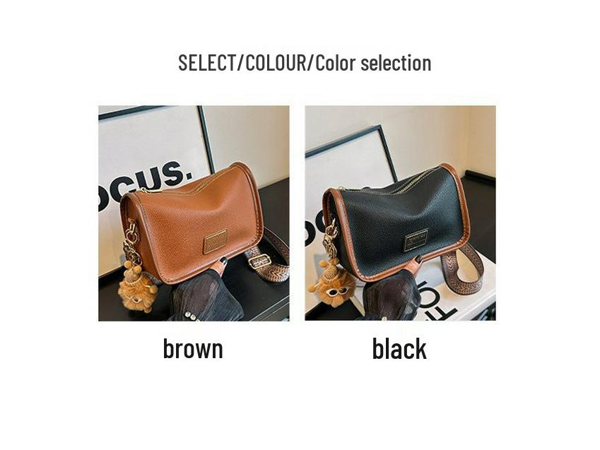 Сумки Бостон Женская 2024 Новая Высококлассная Сумка-багет на плечо: Популярная маленькая сумка-подушка кроссбоди с широким ремнем