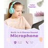 Premium Kids Headphones with 85/94dB Volume Limited, Wireless Headphones, Bluetooth Headphones Over Ear with Built-in Microphone,Wired/Wireless