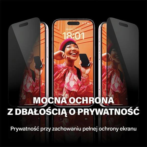 Zestaw Panzerglass Privacy Bundle 3In1 Etui Przezroczyste + Szkło Prywatyzujące + Osłona Aparatu Do Iphone 15